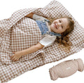 Organic Toddler Nap Mat – 100% Cotton Kids Washable Sleeping Mat & Detachable Pillow – Sleeping Bag with Soft 1.5” Pad – Ideal Nap Mat for Daycare, Preschool, & Sleepovers