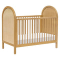 babyletto Bondi Cane 3-in-1 Convertible Baby Crib - GREENGUARD Gold Certified Convertible Crib to Toddler Bed & Daybed - Wooden Baby Bed with 4 Adjustable Heights - Made of 100% Solid Wood - Honey