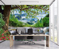 Waterfall Landscape Wallpaper Natural Scenic Wall Mural for Living Room Office（Not Peel and Stick）