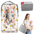 Baby Lounger & Nest for Newborn 0-24 Months, Baby Nest Supervised Breathable Cotton for Newborn, Newborn Essentials Gifts, Breathable Portable Infant Lounnger for Travel and Home(Animal)