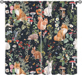 Animal Curtains, Watercolor Forest Animals Plants Pattern Blackout Window Treatments, Rod Pocket Thermal Insulated Drapes 2 Panel Sets for Bedroom Living Room, 72" W X 63" L