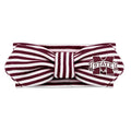 Creative Knitwear Mississippi State Bulldogs Infant Girls Maroon/White Striped Hair Knot Headband Embroidered Logo - Size Newborn - 4T