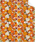 Thuswarm Autumn Harvest Pumpkins Print Flannel Blanket for Autumn Winter Gifts Warm Cozy Soft Funny Print Throw for Bed Couch Sofa 50”×40” Small for Kid