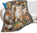 jerkboo Corgi Blanket Throws Corgi Gifts Cute Corgi Dog Throw Blanket for Girls Women Kids Adults Soft Warm Cozy Fleece Blanket for Couch Sofa Bed 50""x40""