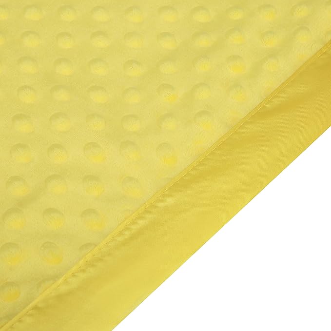 Pro Goleem Baby Soft Minky Polyester Blanket with Satin Backing Baby Gifts for Boys and Girls Pet Blanket for Dogs/Cats/Puppies (Yellow, 30’’ x 40’’)