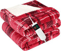 Electric Blanket Heated Twin, Soft Flannel 62"x84" Plaid Heating Blanket with 8 Hours Auto Off 10 Fast Heating Levels Machine Washable Sherpa Heated Blanket with Overheating Protection