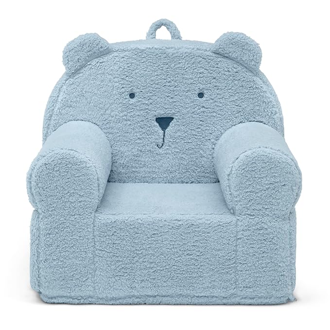 babyGap by Delta Children Sherpa Bear Chair - Greenguard Gold Certified, Powder Blue