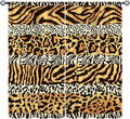 Leopard Print Blackout Curtains, Wild Animals Print African Tropical Skins Window Treatments for Bedroom Living Room 84" W X 84" L