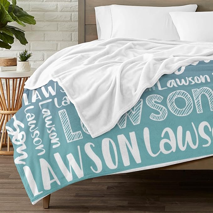 Dr.TOUGH Personalized Blankets with Name Customized Baby Blankets for Girls Boys Adults Monogrammed Blankets and Throws Christmas Birthday Mothers Valentines Day Gift (Z-Colorful 06, 40''×50'')