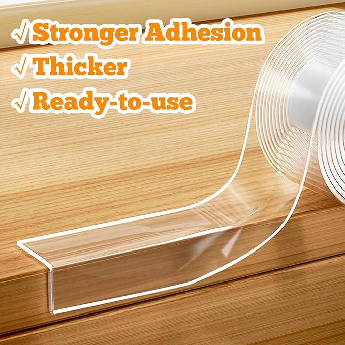 Corner Protectors Baby Proofing,Clear Edge Protector Strip,Furniture Corner Guards,Cabinets,Tables and Window Sill Sharp Corner Safety Bumpers,2 in x 4 ft