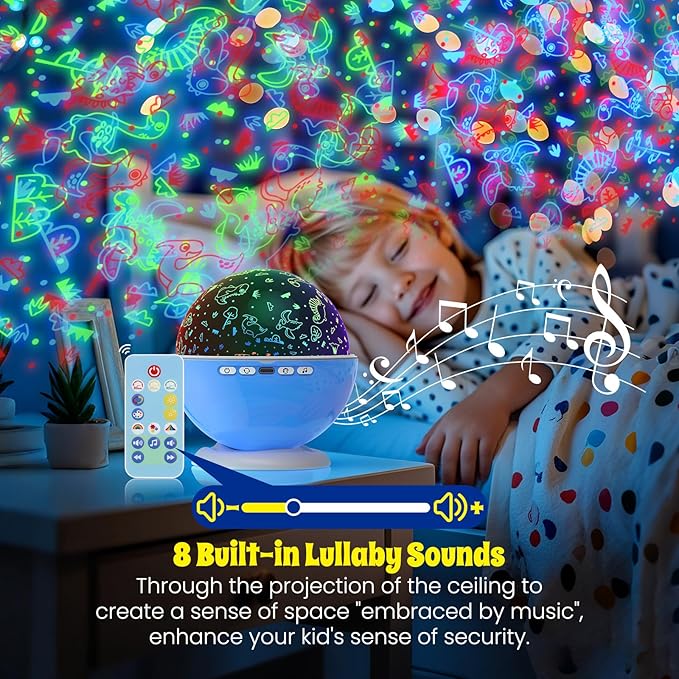 Night Light Projector, Night Light for Kids, Star Projector, 54 Light Color 360 Degree Rotation Kids Night light, Rechargeable Lamp for Bedroom, Light Projector Birthday Christmas Gifts for Boys Girls