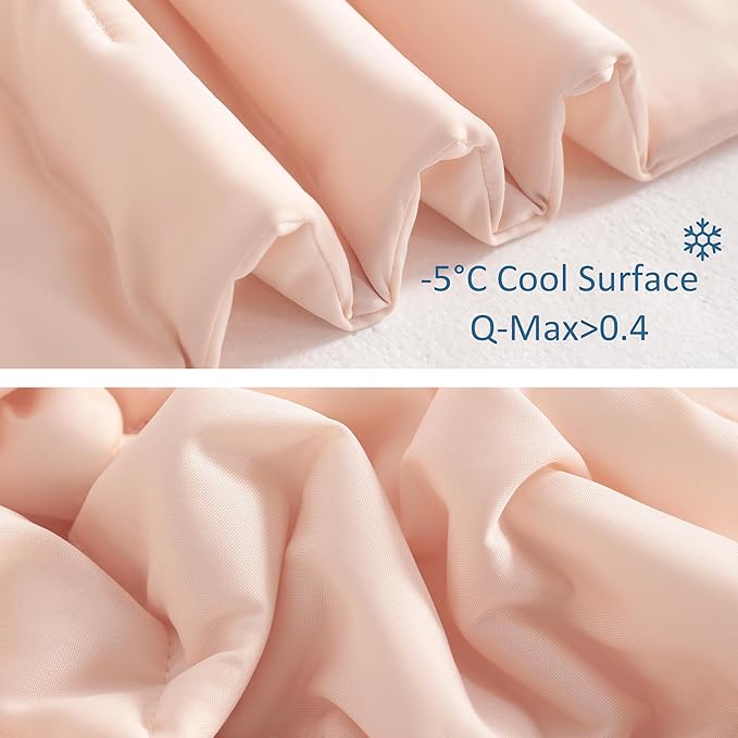 NTBAY Cooling Blanket King, 104x90 Inches - Lightweight Summer Bed Blanket for Hot Sleepers, Japanese Double-Sided Q-Max 0.45 Cooling Fabric, Coral Pink