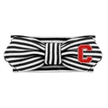 Creative Knitwear Cornell Big Red Infant Girls Black/White Striped Hair Knot Headband Embroidered Logo - Size Newborn - 4T