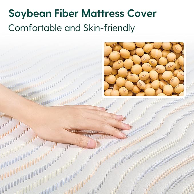 BABELIO Biobased Crib and Toddler Mattress Dual-Sided, CertiPUR-US, Removable Waterproof and Machine-Washable Cover, 52"x27.5"x5"