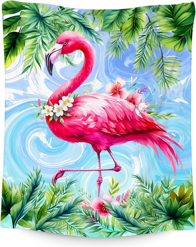 Girls Blanket Flamingo Blankets Gifts - Flannel Soft Throws for Room Decor/Couch/Sofa - 30"x40"