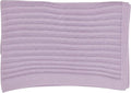 Baby Knit Blanket, 100% Cotton Ribble Patterns, Soft, Cozy, Lightweight Swaddle for Newborn & Infant Swaddling Beige Neutral, Perfect Baby Shower Ideas Lilac 28x36