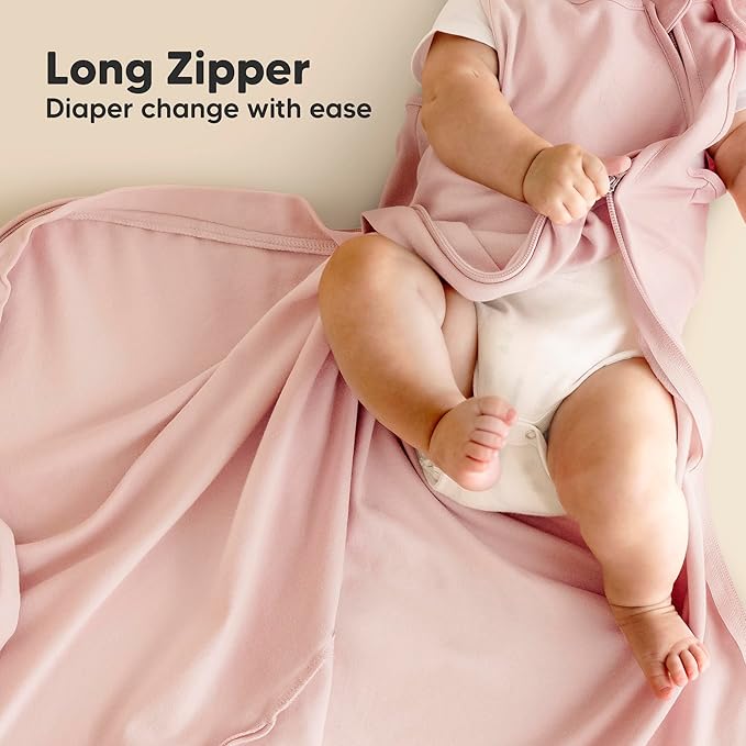 2-Pack Organic Baby Sleep Sacks, 100% Cotton - Soft & Breathable 0.5TOG Baby Wearable Blanket, Toddler Sleeping Sack 0-6 months, Easy to Wear Transitional Swaddles for Newborns (Butterflies, S)