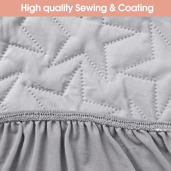 Waterproof Crib Mattress Protector Pad - 2-Pack Fitted Sheets - Soft Quilted Toddler Mattress Covers for Standard Baby Crib