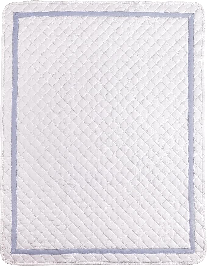 Bedward 100 Percent Cotton (Excluding Quilt Filling) 3 Piece Baby, Toddler Crib Bedding Set ; Includes Fitted Sheet, Bed Skirt and Comforter Quilt for Nursery (Stars) 100C20213