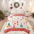 Feelyou Christmas Comforter Set All Season Ballet Nutcracker Bedding Set with 2 Pillow Cases Snowflake Kids King Bedclothes Bedroom Decor Duvet Quilt Breathable Soft Lightweight