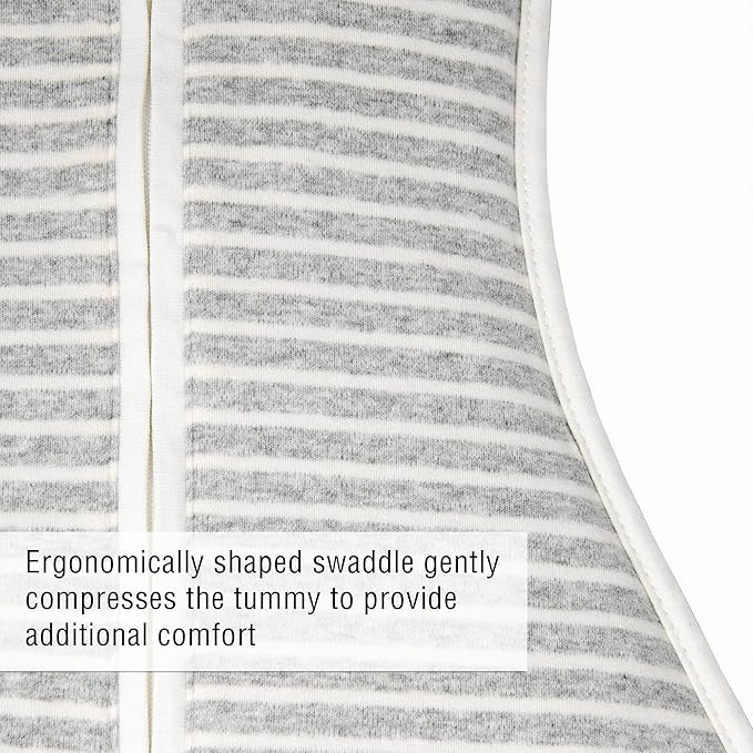 Woombie Original Baby Swaddling Blanket - Soothing, Cotton Baby Swaddle with Zipper - Wearable Newborn Blanket, Twilight Stripes, 5-13 lbs