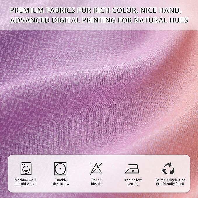 XiDi Pink Yellow Curtains for Girls Bedroom Decor Kids Blackout Curtains for Nursery Room Darkening Rainbow Princess Unicorn Wall Decals Little Girl Pink Yellow Purple 52x54 Inches Long 2 Panels Set