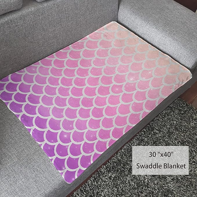 Thuswarm Vivid Shiny Scale Flannel Blanket for Autumn Winter Gifts Warm Cozy Soft Funny Print Throw for Bed Couch Sofa 80”×60” Large for Adult