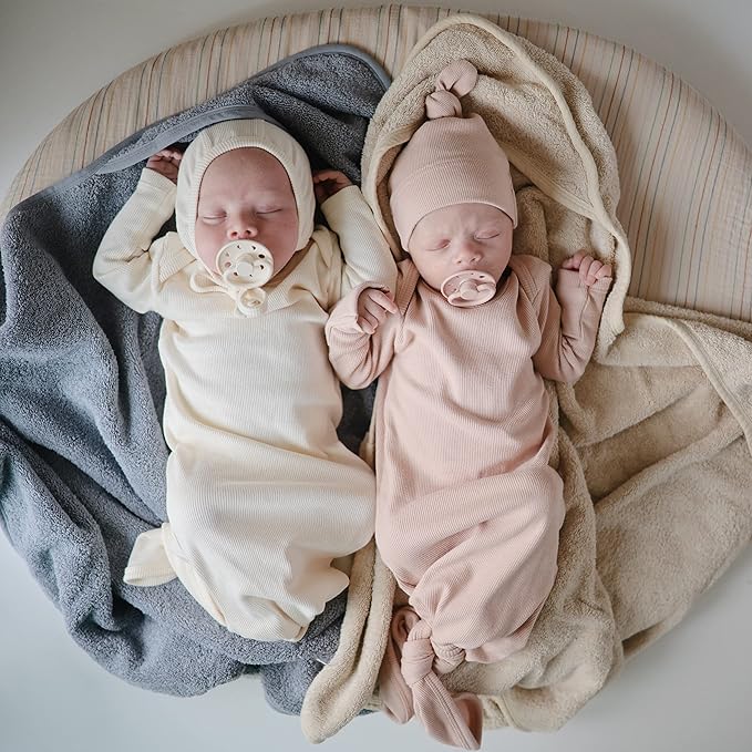 mushie Baby Hooded Towel | Organic Cotton (Tradewinds)