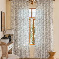ENJOYBRIDAL Floral 96 Inch Curtains 2 Panel Set Boho Vintage Drapes for Bedroom Semi Sheer Living Room Long Window Curtain Panels Farmhouse Flower Print Rod Pocket Cute Window Treatments