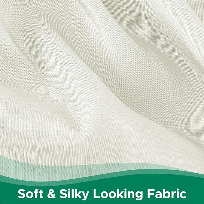 Biscaynebay Wrap Around Bed Skirts for King & Cal King Beds 15" Drop, Ivory Adjustable Elastic Dust Ruffles Easy Fit Wrinkle & Fade Resistant Silky Luxurious Fabric Machine Washable
