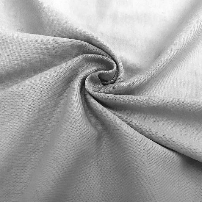 American Baby Company 2 Pack 100% Natural Cotton Fitted Mini Crib Sheets 38" x 24" - Soft & Breathable Small Nesting Portable Sheets, Fits Pack N Play Mattresses, Gray Stars and Gray, for Boys & Girls