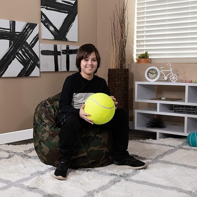 EMMA + OLIVER Small Camouflage Bean Bag Chair for Kids and Teens