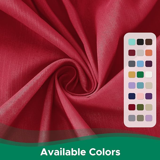 Biscaynebay Wrap Around Bed Skirts for Full & Full XL Beds 15" Drop, Red Adjustable Elastic Dust Ruffles Easy Fit Wrinkle & Fade Resistant Silky Luxurious Fabric Machine Washable