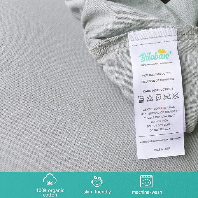 Bassinet Sheets Compatible with Jimglo 3 in 1 Baby Bassinet, Mika Micky and Nordmiex Bedside Sleeper Bedside Crib,100% Cotton, 2 Pack, Ultra Soft Bassinet Sheet for Baby, Gray