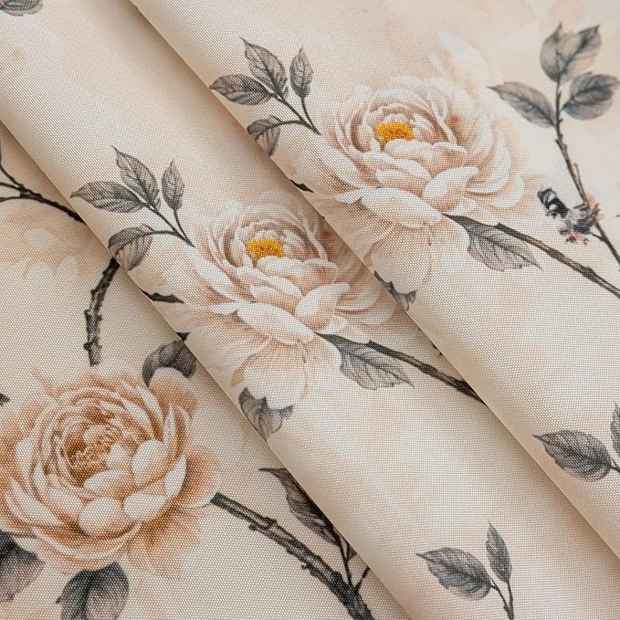 ENJOYBRIDAL Floral 84 Inch Curtains 2 Panel Set Farmhouse Rod Pocket Drapes for Bedroom Boho Cute Rustic Window Curtain Panels Floor Length Living Room Semi Sheer Cottage Vintage Window Treatments