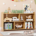 Book Shelf for Kids, 5 Cubes Storage Organizer Montessori Shelf, Wooden Kids Bookcase, Toy Storage Organizer for Children, Toddler Bookshelf Cube Shelf for Kid’s Room, Classroom