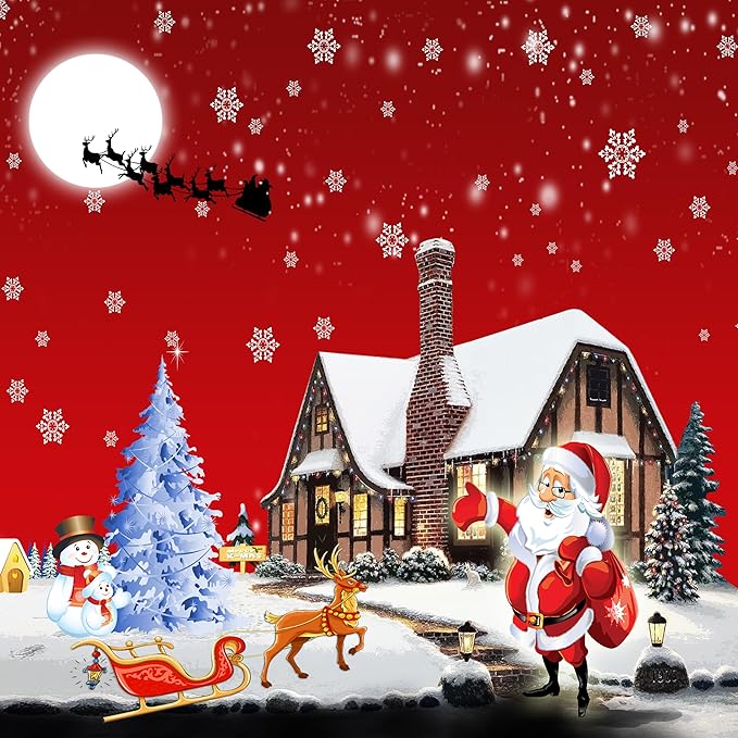 kxry Merry Christmas Bedding Set Santa Claus Deer Christmas Tree Snowman Comforter Quilt Queen Size for Girls Boys Kids 1 Comforter + 2 Pillow Cases