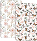 Crib Sheets for Boys and Girls, 2 Pack Fitted Baby Sheets for Standard Toddler Mattress 28" x 52", Soft Breathable Jersey Knit Baby Bedding (Butterfly Dance)