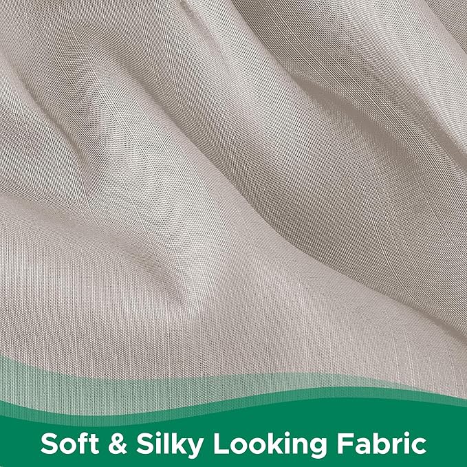 Biscaynebay Wrap Around Bed Skirts for Twin & Twin XL Beds with 15" Drop, Camel Grey Adjustable Elastic Dust Ruffles Easy Fit Wrinkle & Fade Resistant Silky Luxurious Fabric Machine Washable