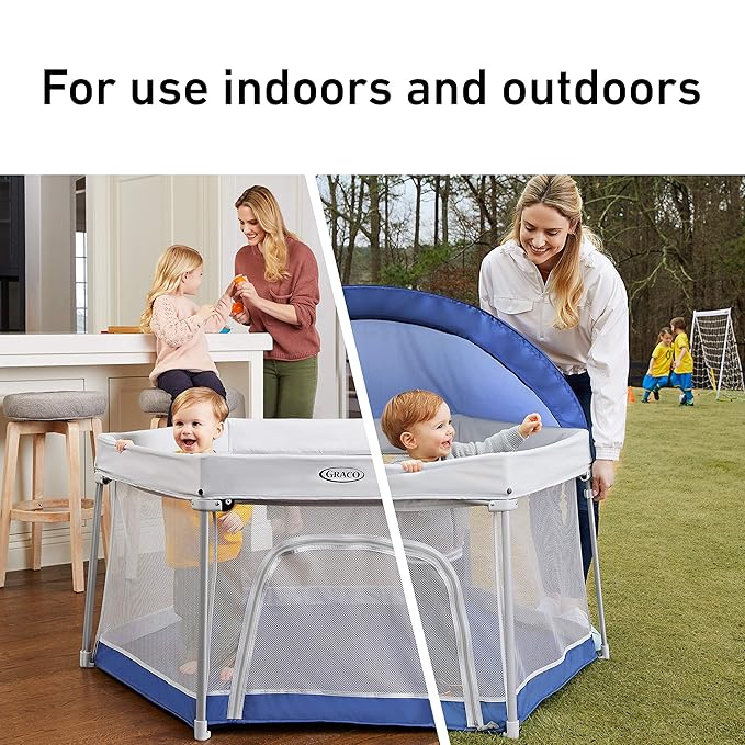 Graco Pack 'n Play LiteTraveler LX Playard Outdoor and Indoor Playspace with Compact Fold UV Canopy