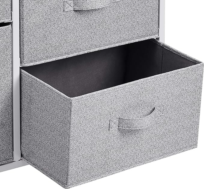 Amazon Basics Closet Organizer Drawers with 5-Fabric Storage Units, White