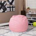 EMMA + OLIVER Small Light Pink Dot Bean Bag Chair for Kids and Teens