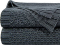 NTBAY Cable Knit Cooling Throw Blanket, Soft and Breathable Throw Blanket 51x67 Inches Made from Rayon Derived from Bamboo for Couch, Sofa, Nap, Dark Grey