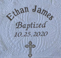 Personalized Baby Quilt Baby Blankets Monogrammed Blankets for Kids Baby Blankets for Boys Girls Embroidered Baby Gifts Christening Baptism