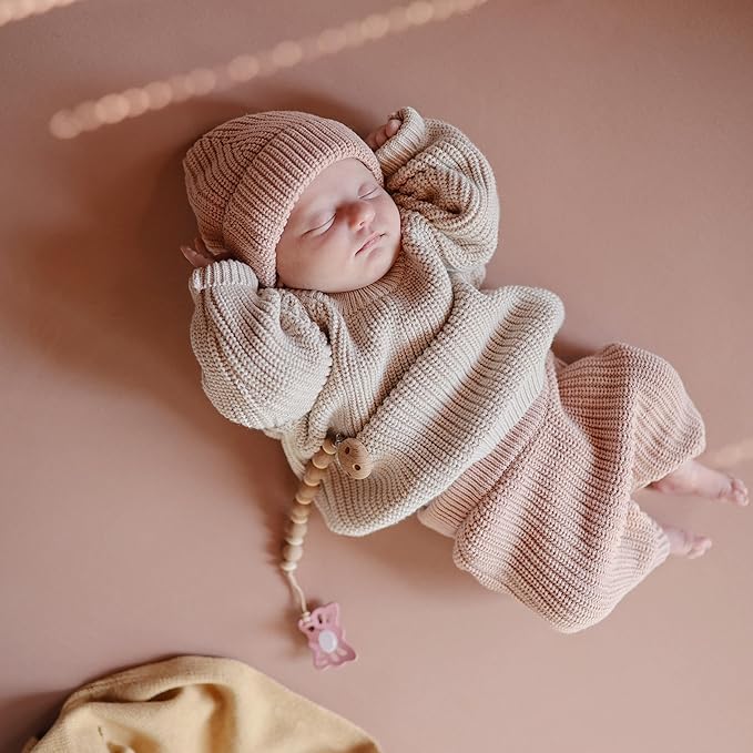 mushie Stretchy & Soft Bassinet Crib Sheet | Fitted 16" x 30" (Blush)