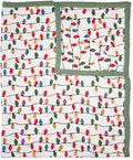 Little Unicorn Christmas Bulbs Cotton Muslin Quilt X-Large Blanket | 100% Cotton | Super Soft | Toddlers and Adults | 60"x72" | Unisex