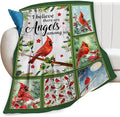 Cardinal Throw Blanket Red Birds Blankets Gifts for Couch Sofa Bed Stuff Decor Lightweight Cozy Fleece Plush Warm Flannel Bedding for Lover Men Women Adults 40"x50"
