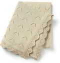 Baby Blanket 100% Cotton Knit Swaddle Soft Newborn Receiving Blanket Cozy for Boy/Girl Crib,Stroller Khaki 40x30in