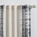 MEETSKY Flax Linen Sheer Curtains 95 Inches 2 Panels Light Filtering Window Modern Cotton Curtains for Living Room Printed Soft Rod Pocket Decorative Curtains for Office