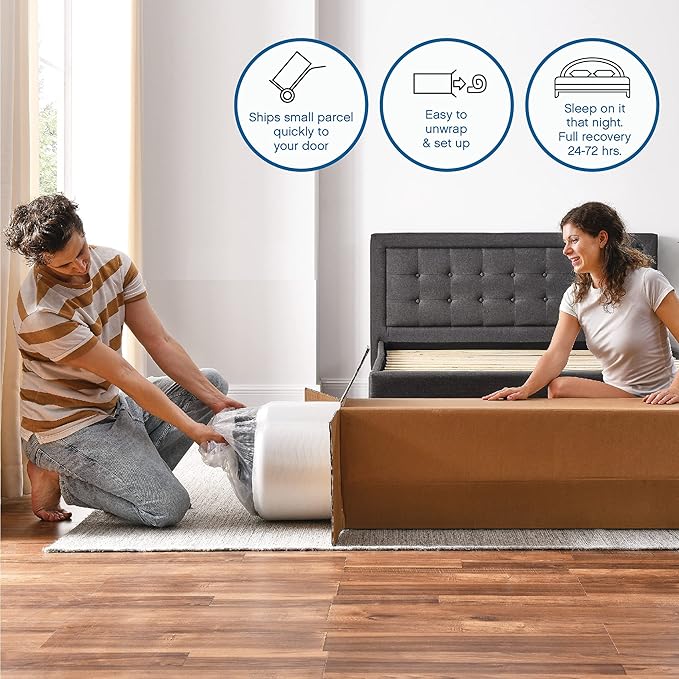 Classic Brands Cool Gel Ventilated Gel Memory Foam 10-Inch Mattress, Full, White
